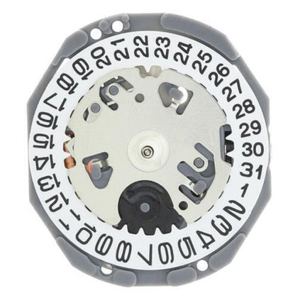 Hattori Epson TMI VJ24 quartz watch movement with date at 3 and 6, Japan made precision.