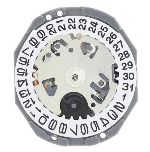 Hattori Epson TMI VJ24 quartz watch movement with date at 3 and 6, Japan made precision.