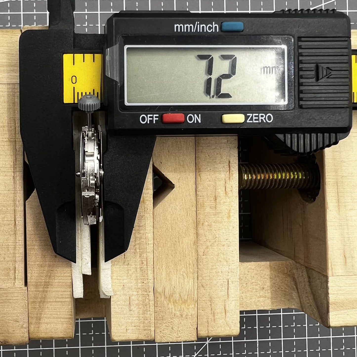 Miyota/Citizen 8215 automatic watch with black dial, date at 3 o'clock, precision mechanical movement.