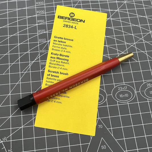 Swiss Bergeon 2834-L Kratzbürste Messing 10mm Stift Bleistift 