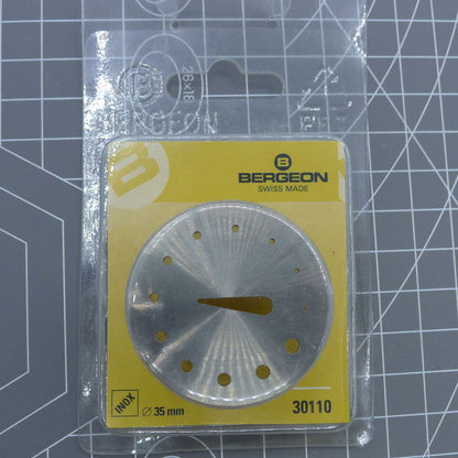 Swiss Made Bergeon 30110 tool for precise balance and hairspring adjustments in watch repair.