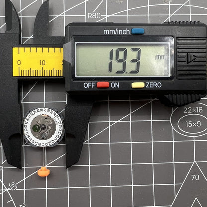 Japan Made Miyota 1N12 quartz watch movement with date at 3 o'clock, reliable replacement part.