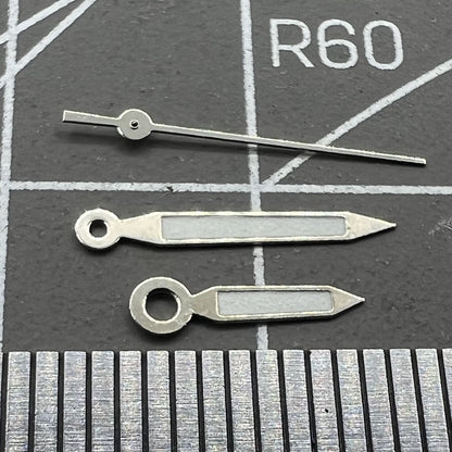 12 mm Uhrzeiger mit silberner Verzierung, Pfeilform, grüne Leuchtmasse, für Miyota 1M12-Uhrwerk