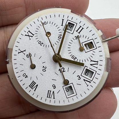 Asian 7750 Automatic Chronograph Movement @4.5 White Calendar Second @9 ETA 7750