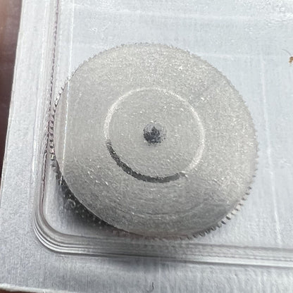 Barrel with complete mainspring for Swiss SW300 watch movement, precise replacement part.