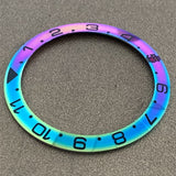 38mm/30.5mm Rainbow Bezel White/black Font Aluminium Watch Bezel Insert Watch