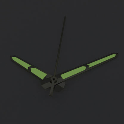 Green luminous watch hands for China Made 8215/2813/Miyota 8N24 movements, improving nighttime readability.