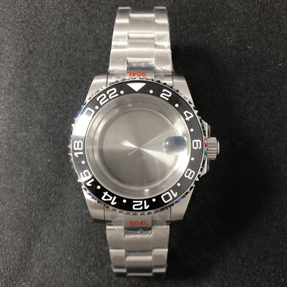Montre 40 mm, boîtier en verre saphir, bracelet en acier 316L, compatible avec la NH35 japonaise 