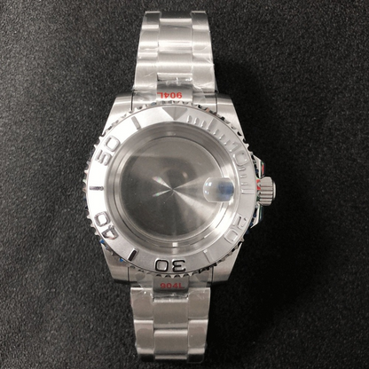 Montre 40 mm, boîtier en verre saphir, bracelet en acier 316L, compatible avec la NH35 japonaise 