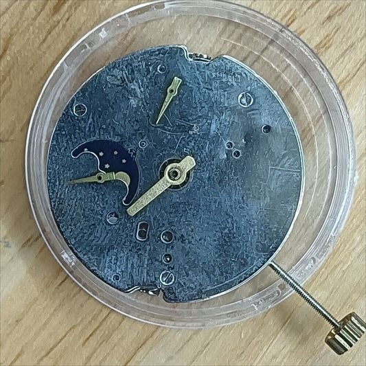 Chinese Dandong automatic mechanical watch showing special kinetic energy indicator and movement details.