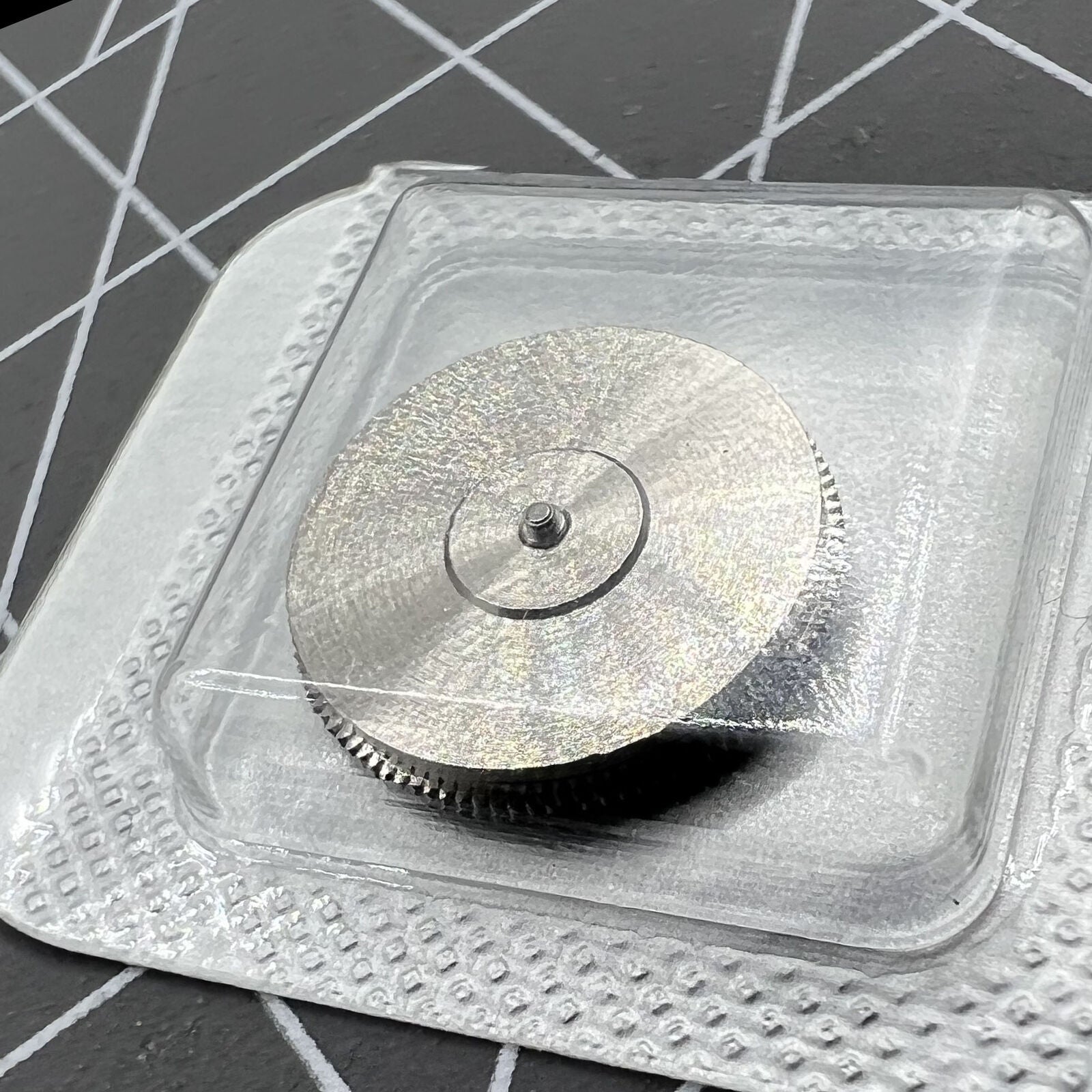 Barrel with complete mainspring for ETA C07.111 movement, precision watch accessory by ETA.