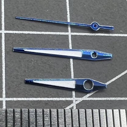 2 Sets Blaue Zeiger mit grünem Leuchteffekt für Miyota 2315 2035 2036 2115 2305