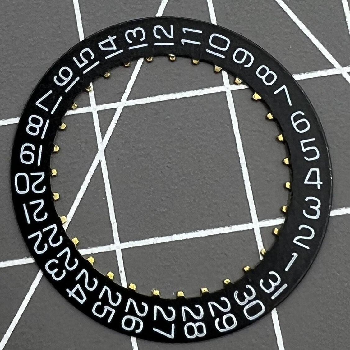 China Made 2824 black date wheel for ETA2824 watch movement, precise watch repair component.