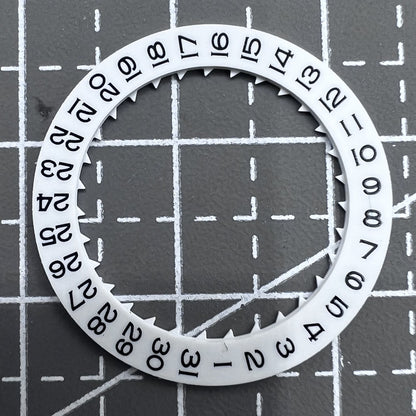 2 STÜCK Weiße Datumsscheibe Datumsscheibe Rad für Miyota 8215 Uhrwerk