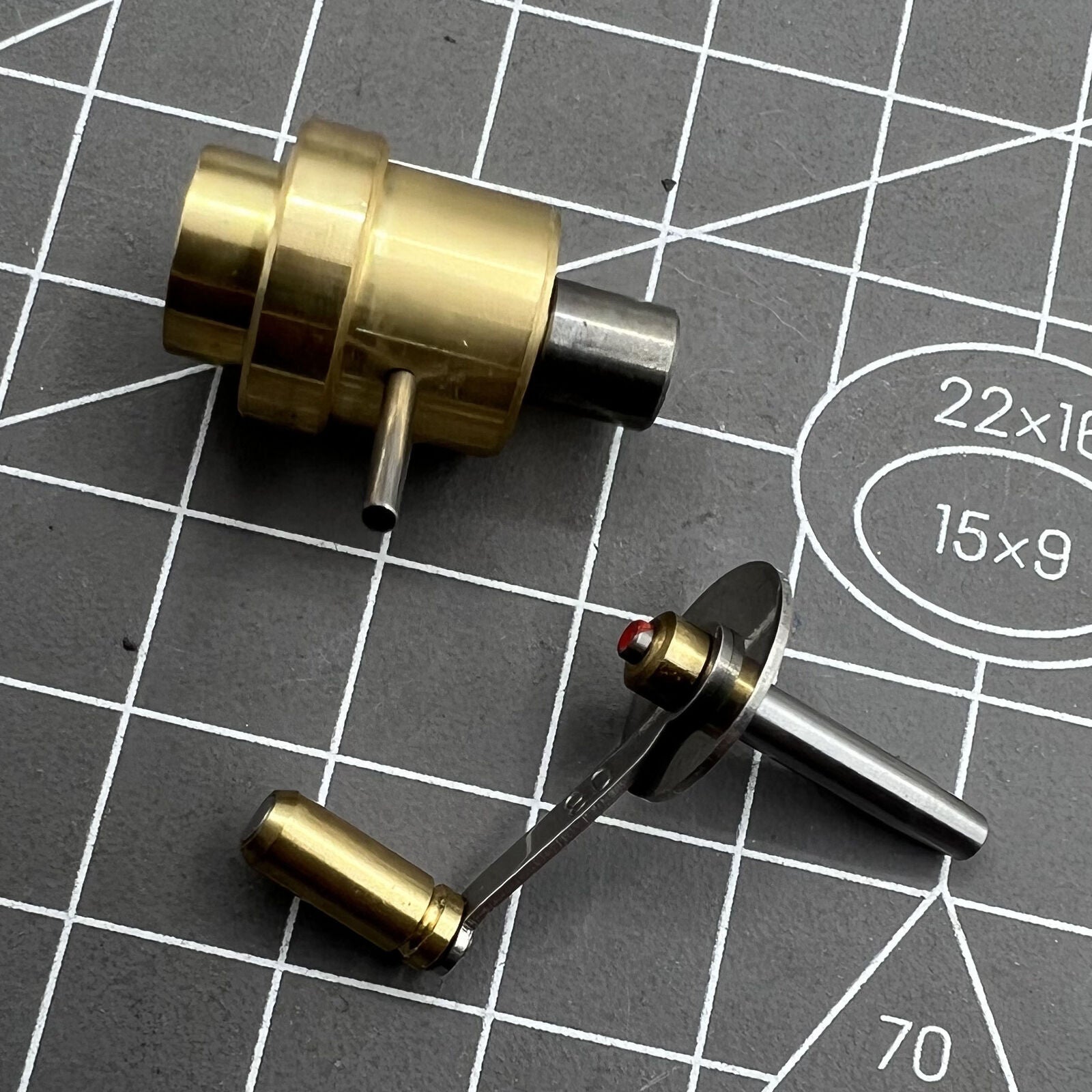 Swiss Bergeon 2729 watch mainspring winder with spare barrels for precise ETA calibre repairs and maintenance.