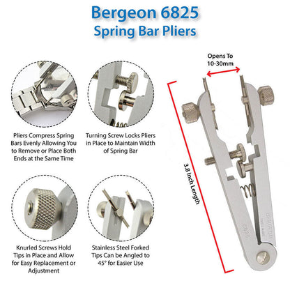 Bergeon 6825 Standard Spring Bar Bracelet Pliers Removing Swiss Tool