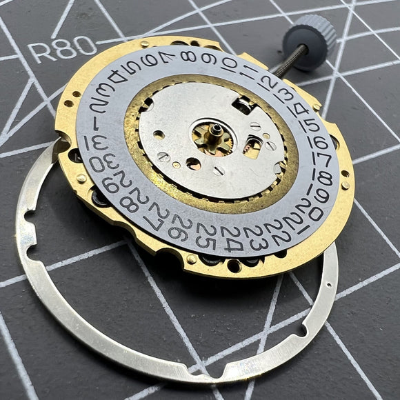 Ronda 705 Golden Quartz Watch Movement Swiss Made Date At 3