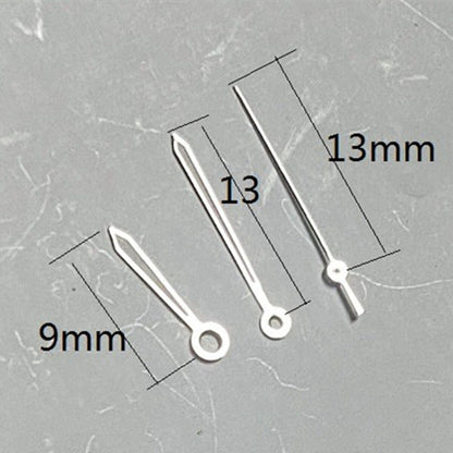 Arrow shape silver-trimmed 13mm watch hands for Miyota 2315 and 2035 movements by Arrow.