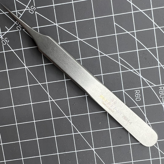 Antimagnetische Pinzette Bergeon 7024-4, in der Schweiz hergestellt, Größe 110 mm