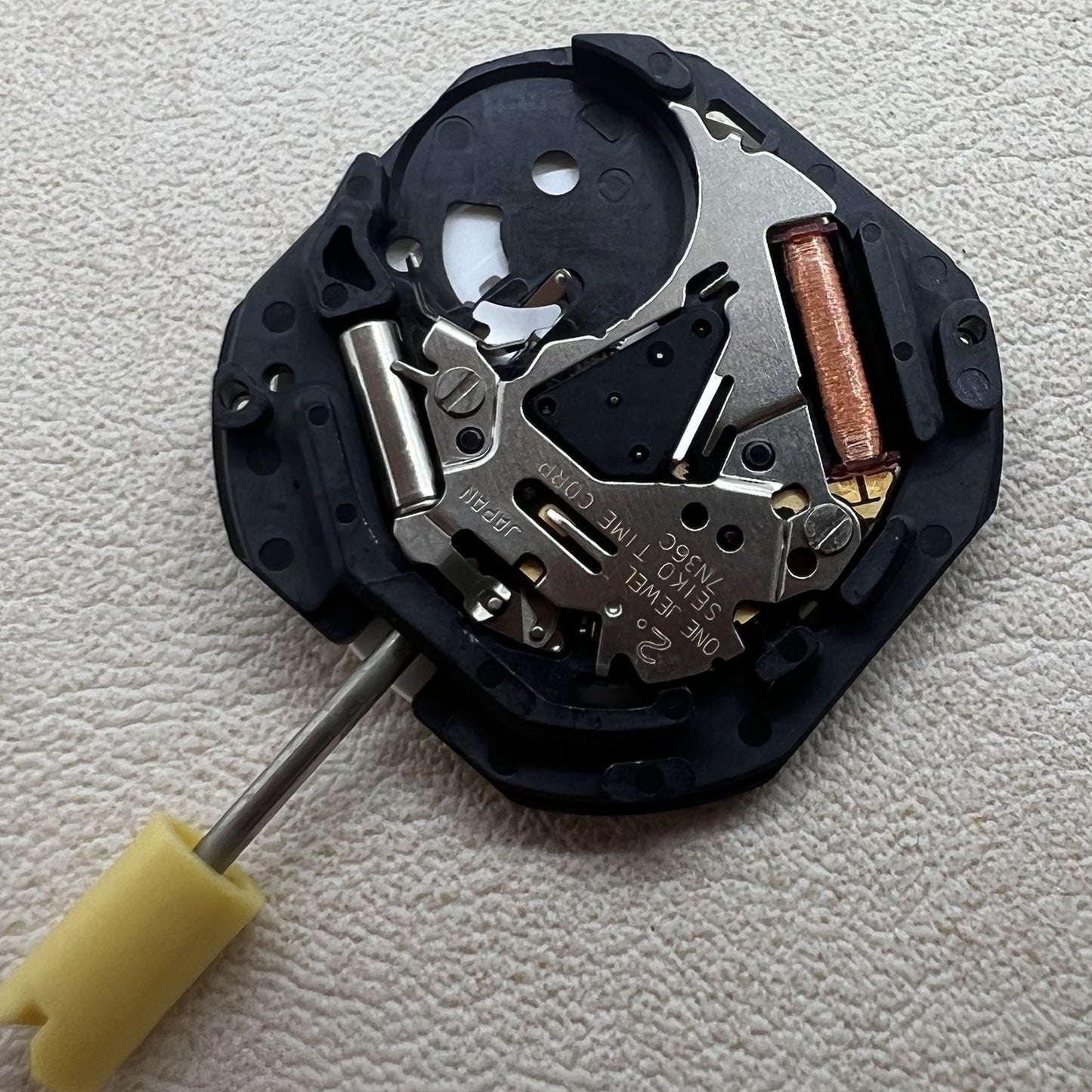 Seiko Japan 7N36C quartz watch movement for precise timekeeping in watch accessories.