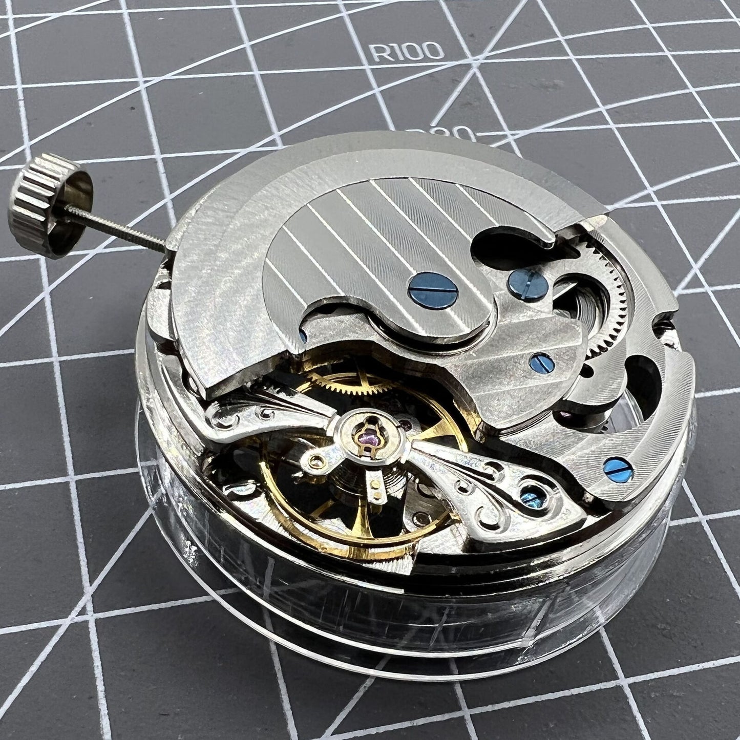 Double Mainspring multi-function hollow mechanical watch accessory with dual time zone design for style and precision.