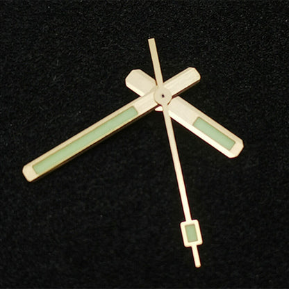 Green luminous watch hands set for SKX007, SPR777 with NH35A/NH36 movement, precise fit.