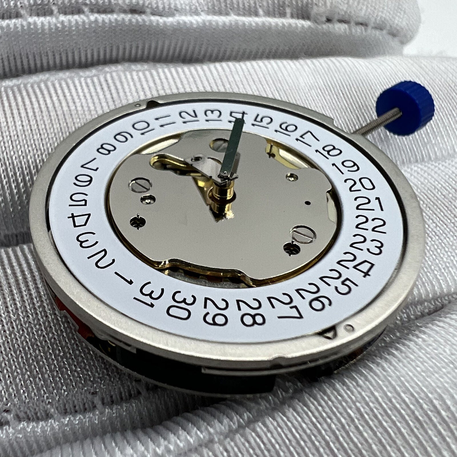 Swiss Ronda 5030D quartz watch movement with date at 4, precision Swiss parts by Ronda.