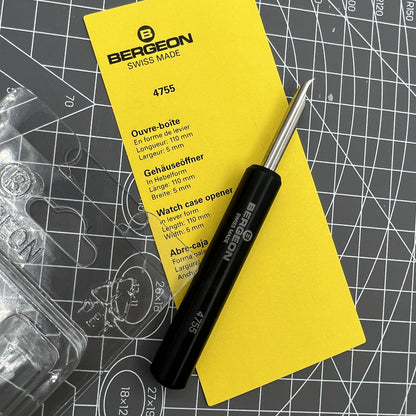 Swiss Bergeon 4755 watch opener tool for precise case back removal in watch repair.