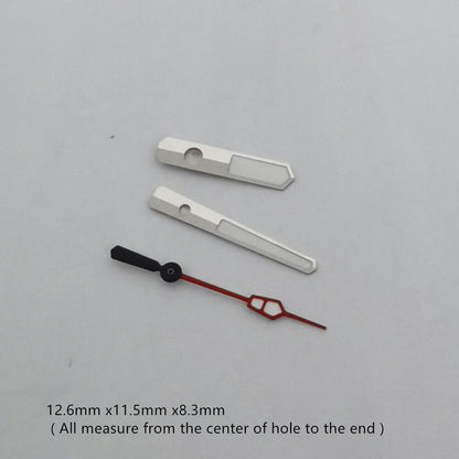 12,6 x 11,5 x 8,3 mm grün leuchtende Uhrzeiger für NH35 NH36 Uhrwerk