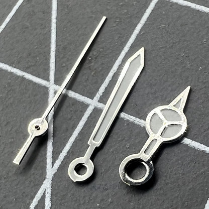 Set of 2 luminous watch hands for Miyota 2035 movement, enhancing visibility and style.
