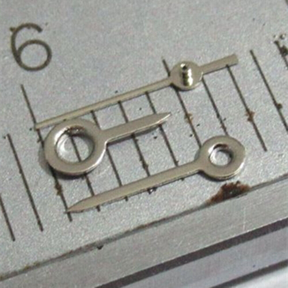 Silver 5.5mm watch hands set compatible with Miyota 2035 series movements, enhancing precision timepieces.