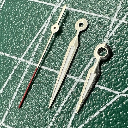 Luminous arrow-shaped watch hands by P1-H2-C1 for Miyota 2035 movement, bright and precise.