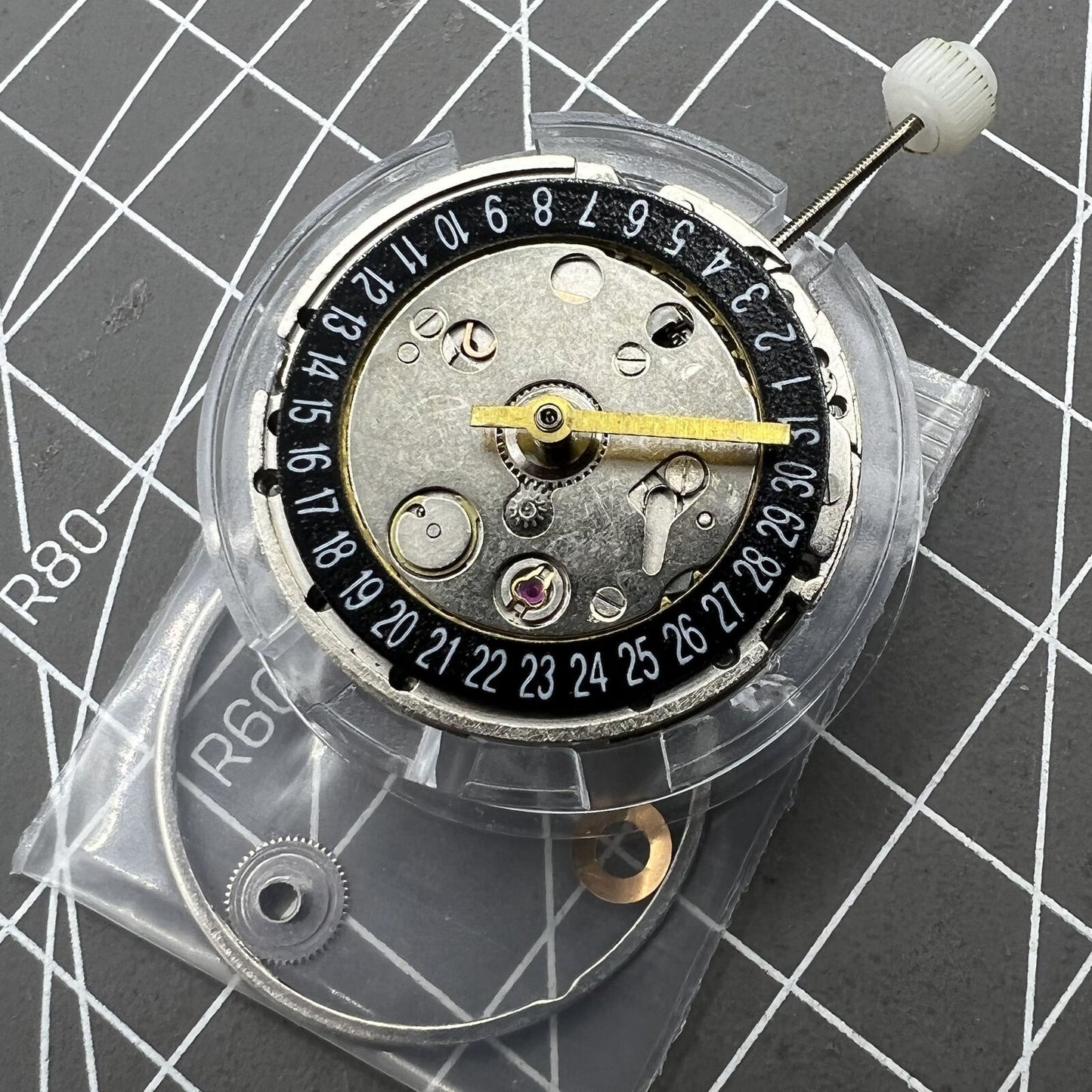 GMT Mechanical Movement Black Day Date Calendar at 6 For 2813