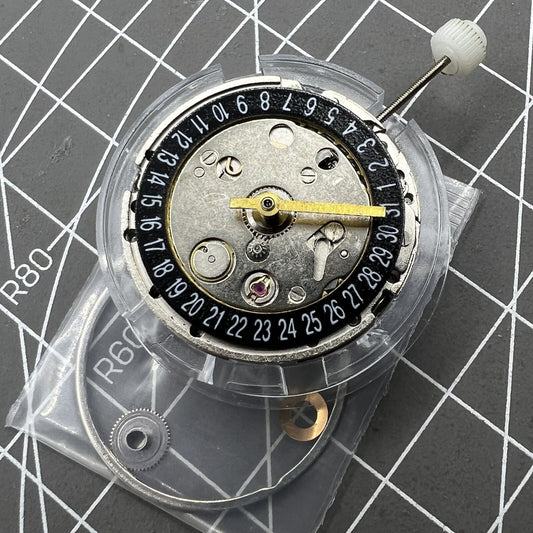 GMT Mechanical Movement Black Day Date Calendar at 6 For 2813