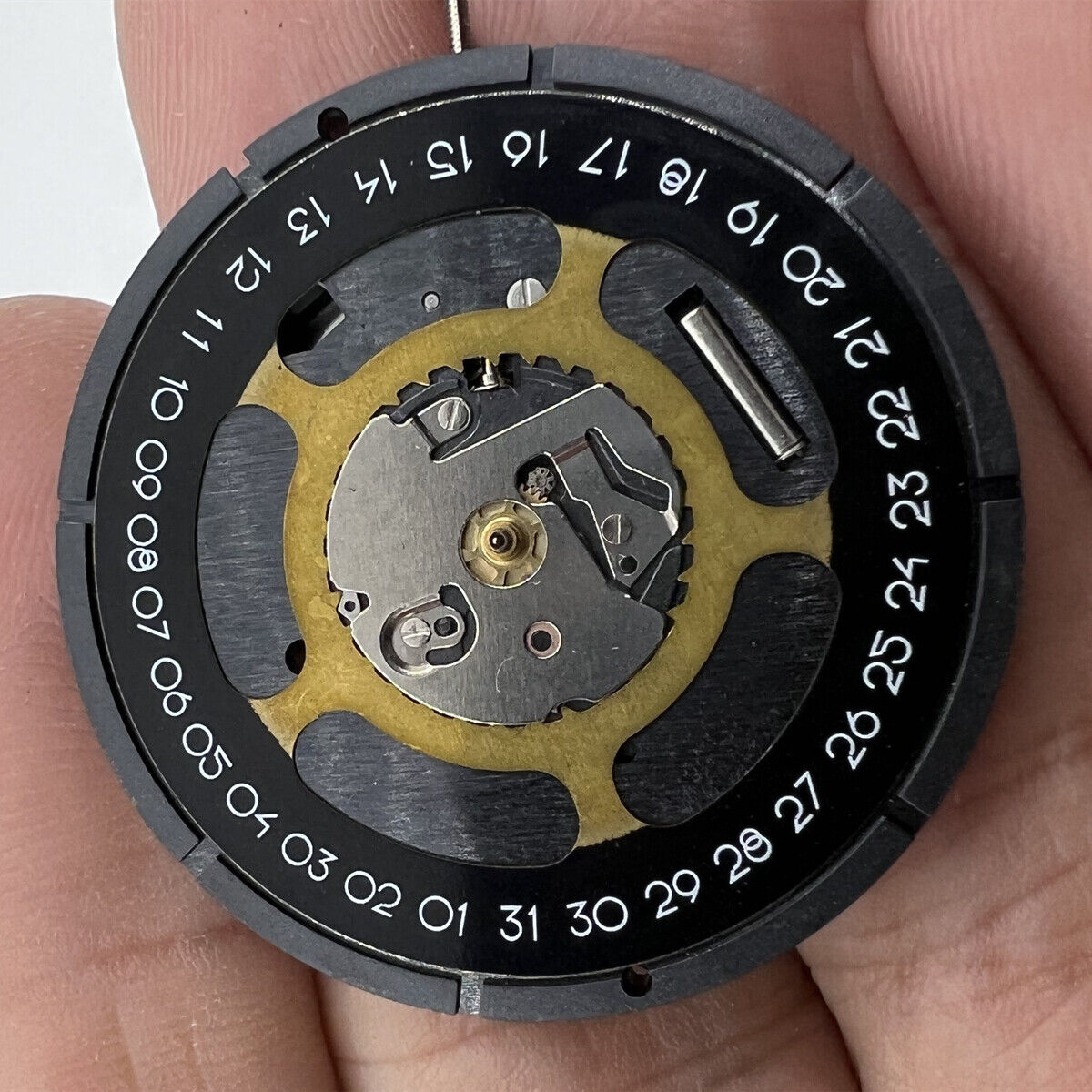 ISA watchmakers black dial quartz movement replacement, model 2334/1035, precise and durable accessory