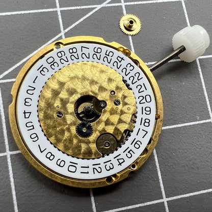 ETA 210.011 Swiss Quartz watch movement with 2 hands and calendar, precision brand component for repairs