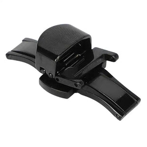 Black Watch Strap Buckle Watch Clasp Stainless Steel Double Push Button