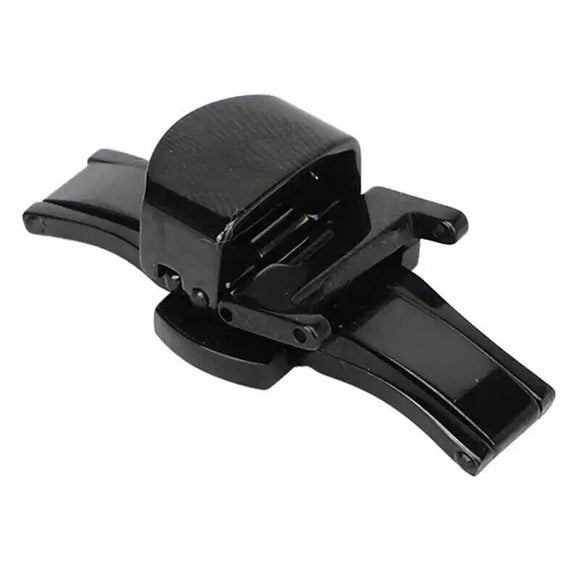 Black Watch Strap Buckle Watch Clasp Stainless Steel Double Push Button