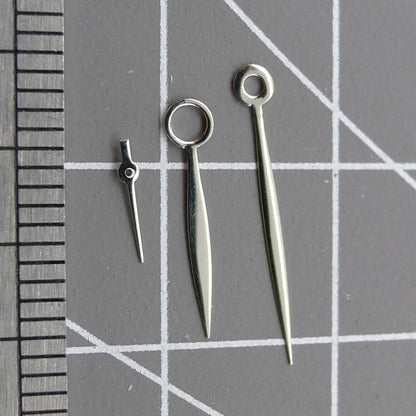 Silver Willow Leaf watch hands set compatible with Seagull ST3600 and ETA6497 movements, elegant design by Silver Willow.