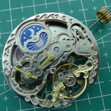 Wholesale Automatic Mechanical Movement Silver 3 Hands Hollow Moon Phase@12