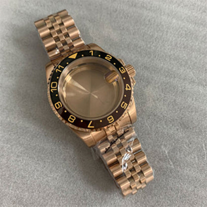 40MM Watch Case with Strap for NH35/NH36 Sapphire Glass Case Watchband Parts