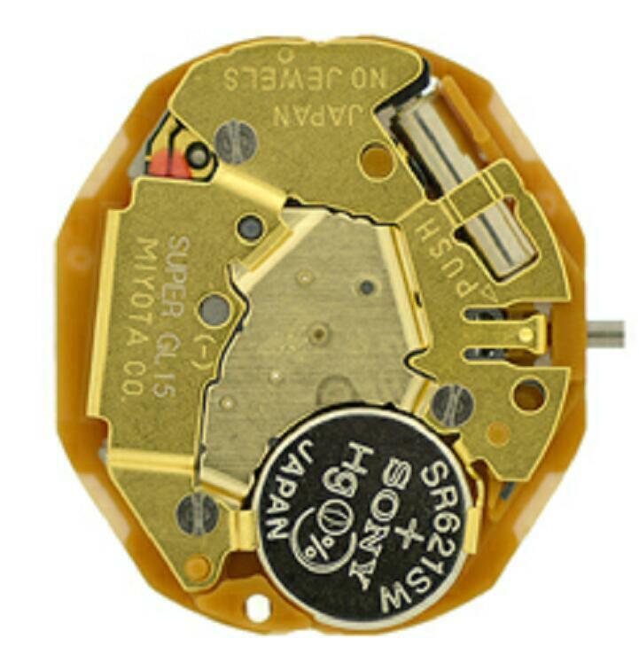Miyota GL15 Japan Quartz Movement Date at 3