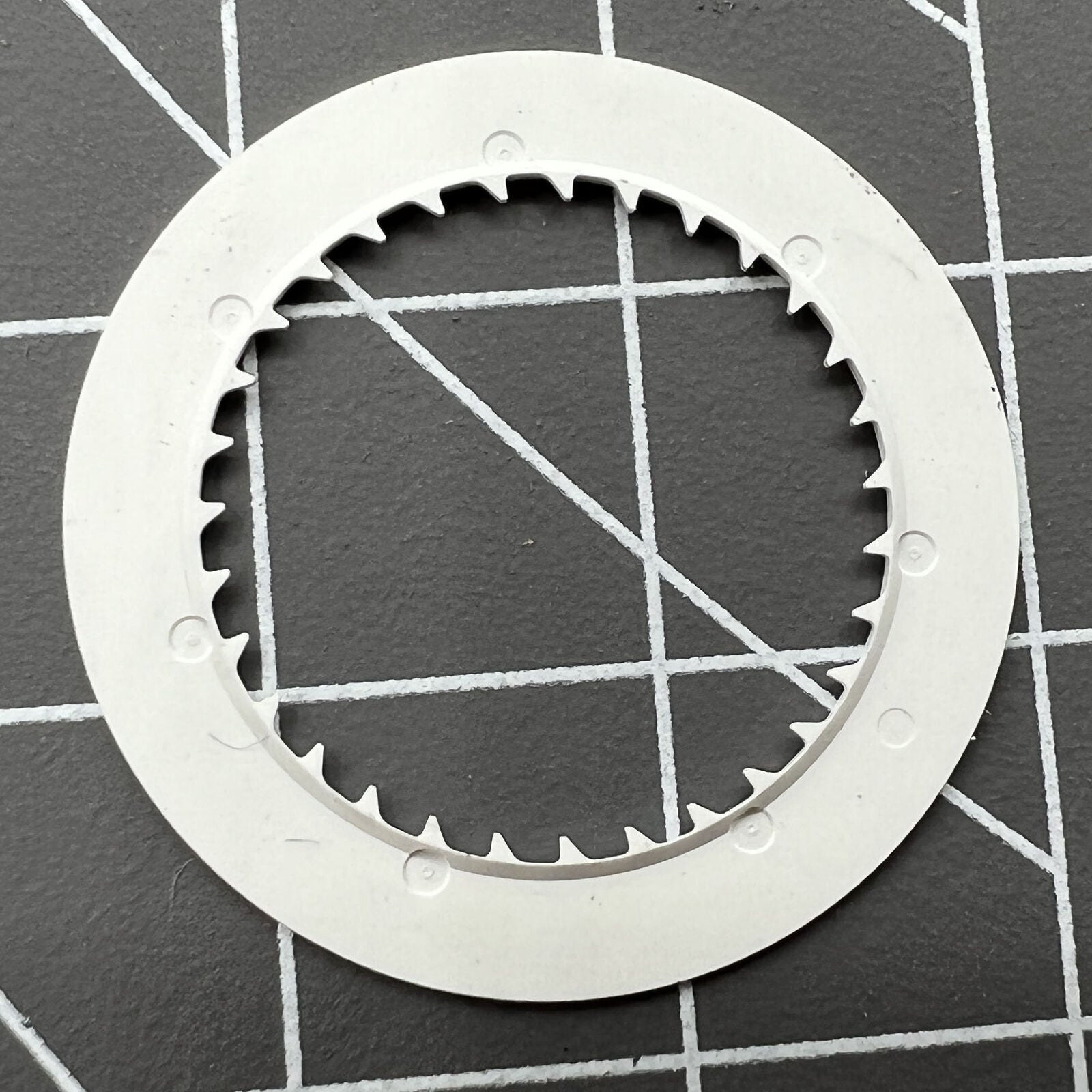 White date disk wheel for NH35 NH36 movements, displaying date at 6 o'clock, precision watch accessory.