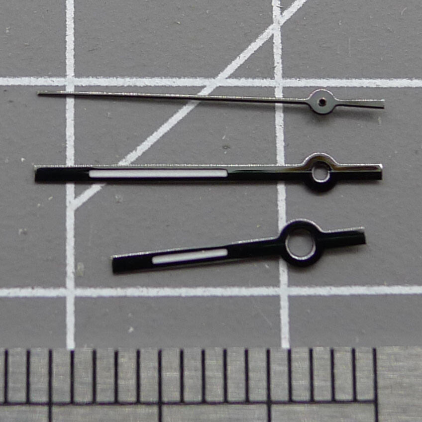 13,5 mm glänzende schwarze Zier-Leuchtzeiger für Miyota 2315 2035 2036 2115 2305