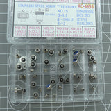 AC-663S Stainless Steel Screw Type Crown Each 2PCS 12 Types Total 24PCS