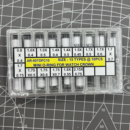 Glass Crystal Waterproof Mini O-ring watch crown seal gasket AR-607OFC10 for secure waterproofing