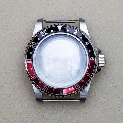 39.5MM stainless steel watch case with acrylic mirror for NH35/NH36 mechanical movements.