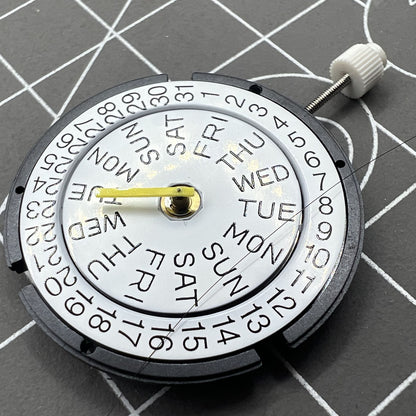 ISA317 Uhr Quarzwerk 3 Zeiger Doppelkalender