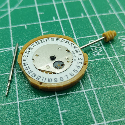 Miyota GN15 quartz watch movement with date at 6 o'clock, reliable Japanese brand mechanism for smooth timekeeping