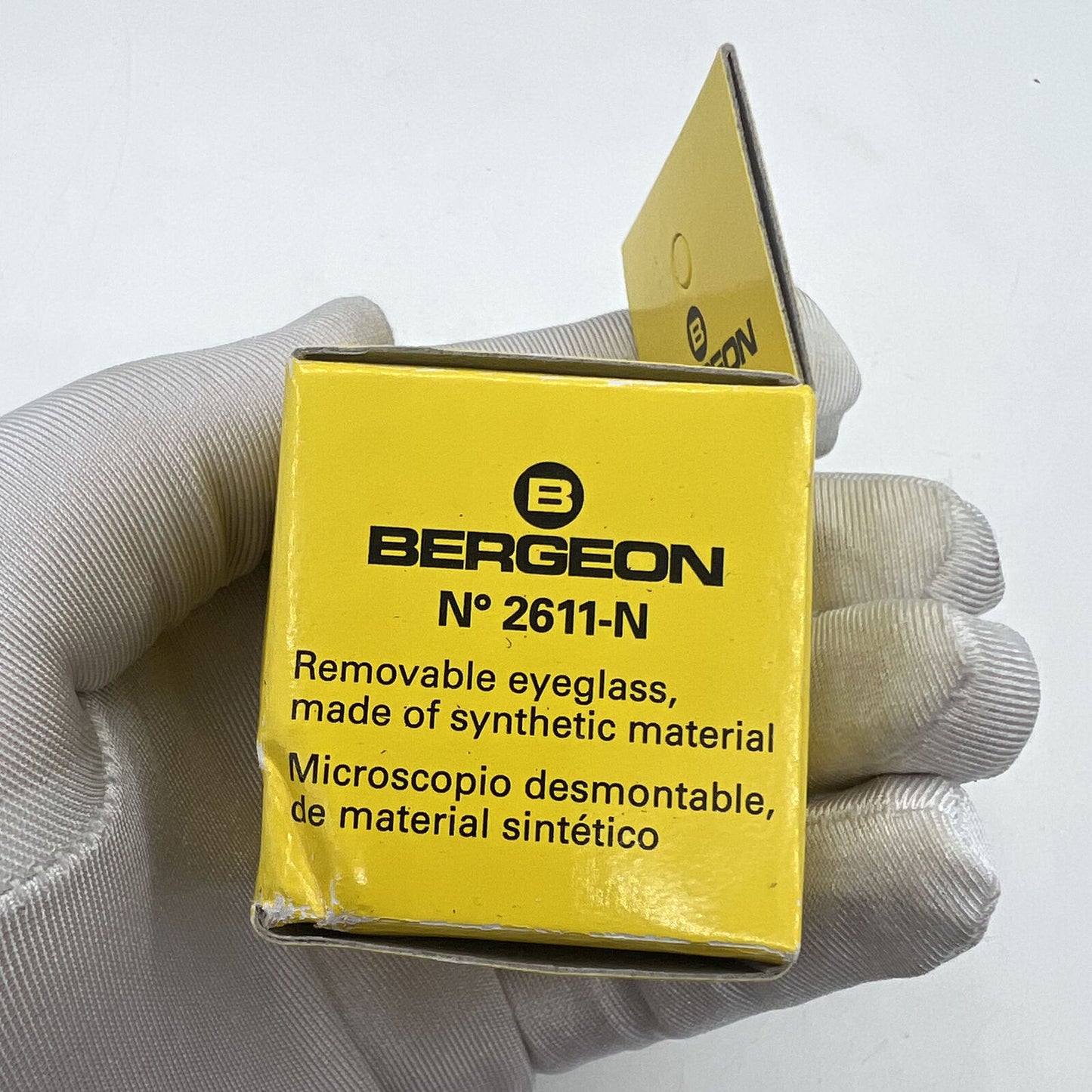 Swiss Bergeon 2611-N-1.5 eyeglass with 6.7x magnification for precise watch repair and assembly tasks